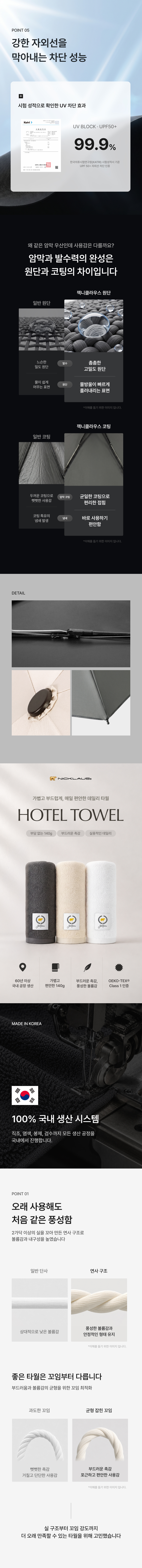  잭니클라우스 l 시그니처 3단 6K 초경량136g+수건 140g(국산) 선물세트 상세 이미지 2